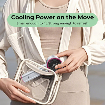 Wind Wise Portable fan is easy to carry in the bag