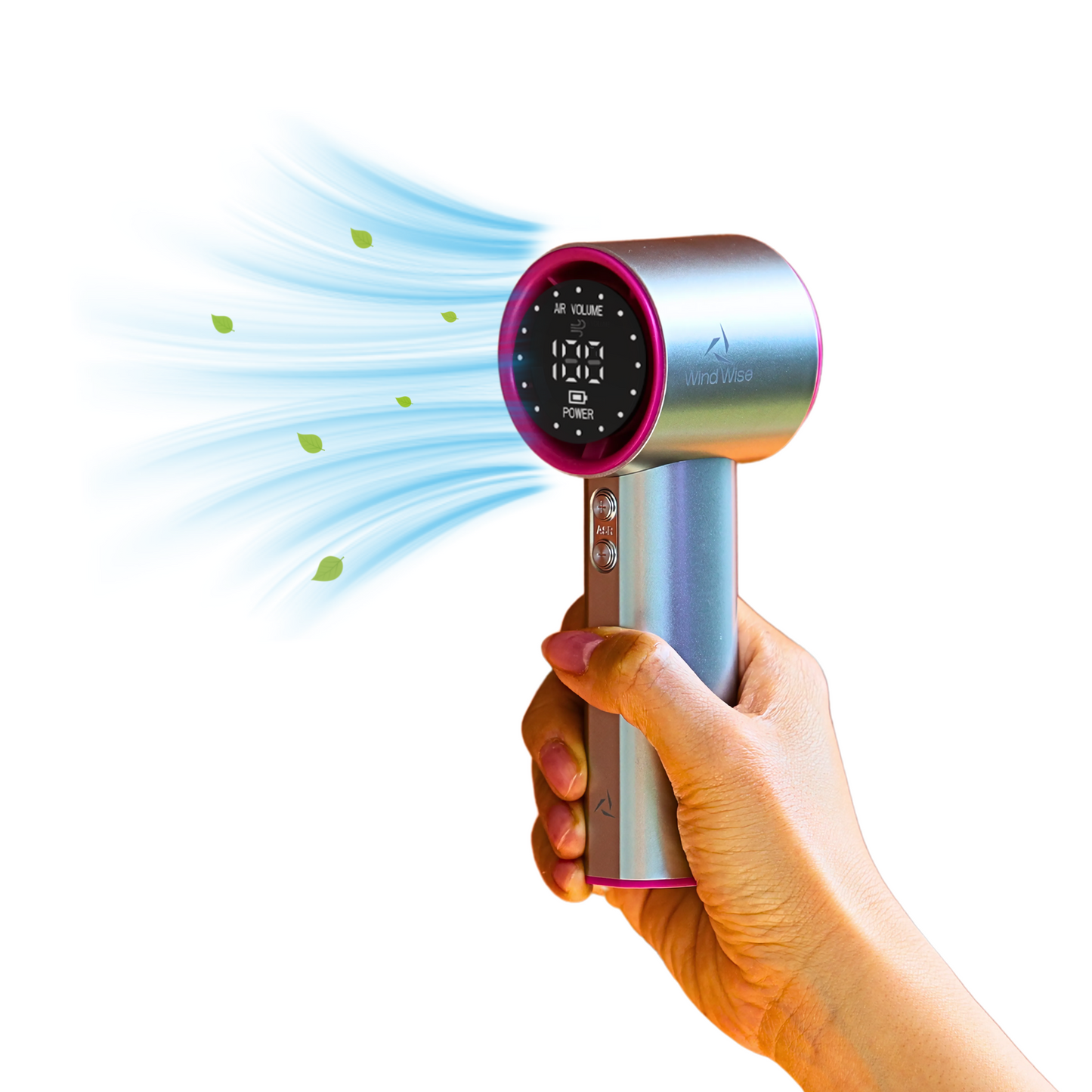 Wind Wise fan is easy to hand held